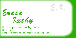 emese kuthy business card